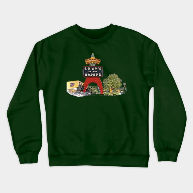 South of the Border - Dark Crewneck Sweatshirt by arkansawyer